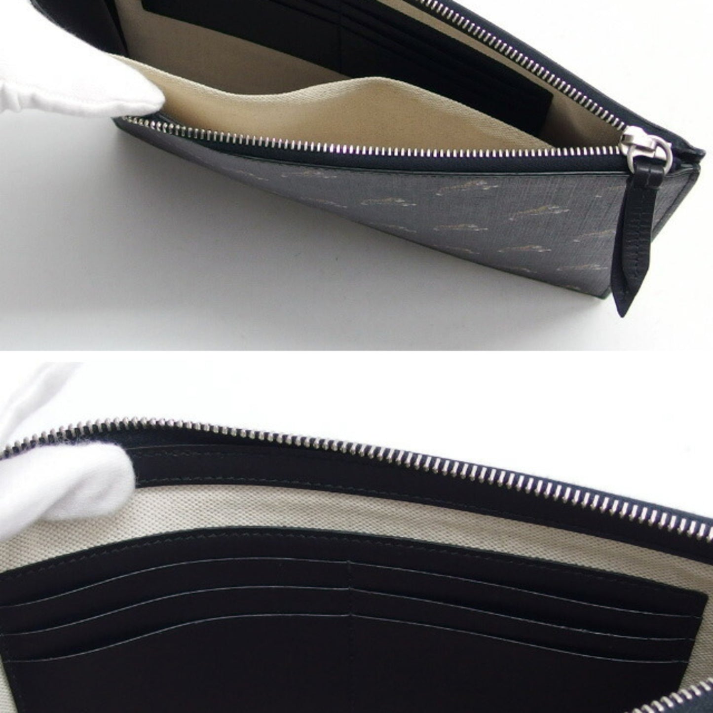 Gucci Coated Canvas Black Clutch Bags