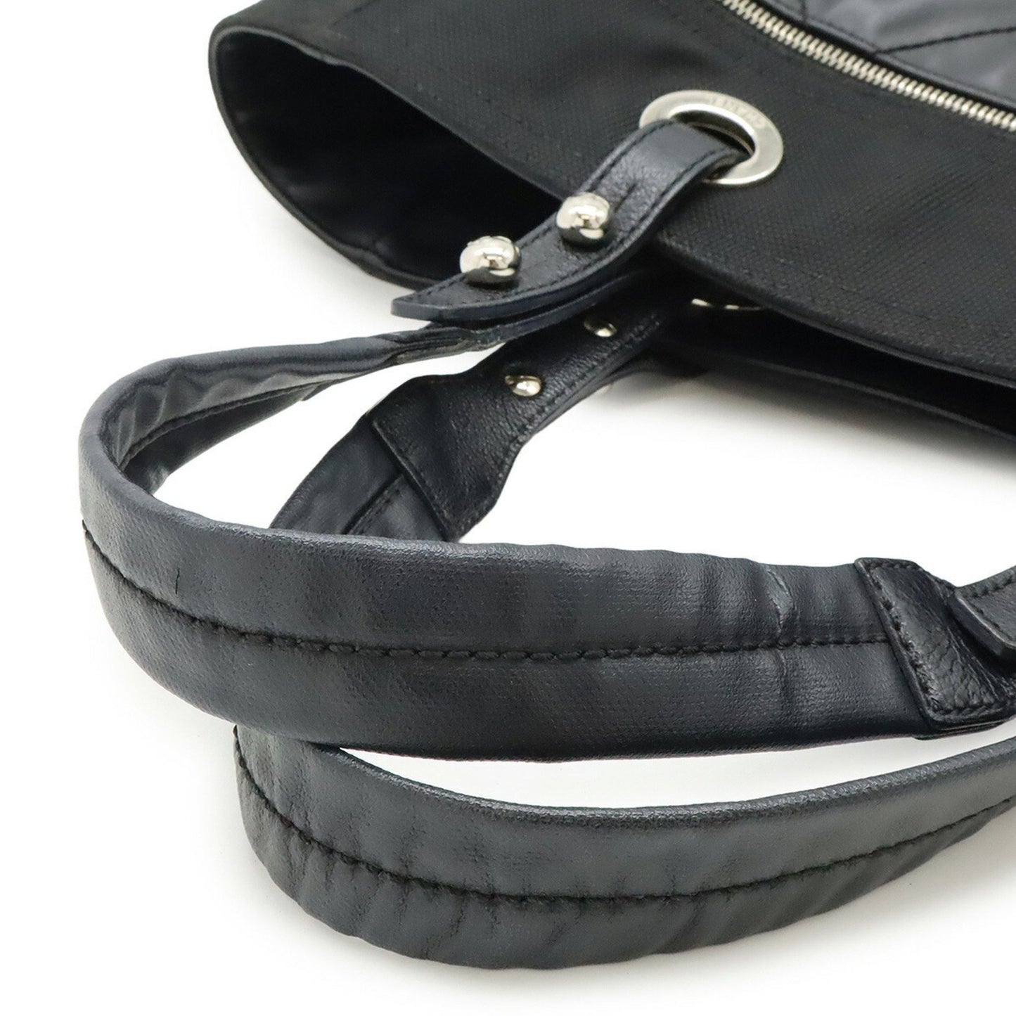 Chanel Coated Canvas Black Shoulder Bags
