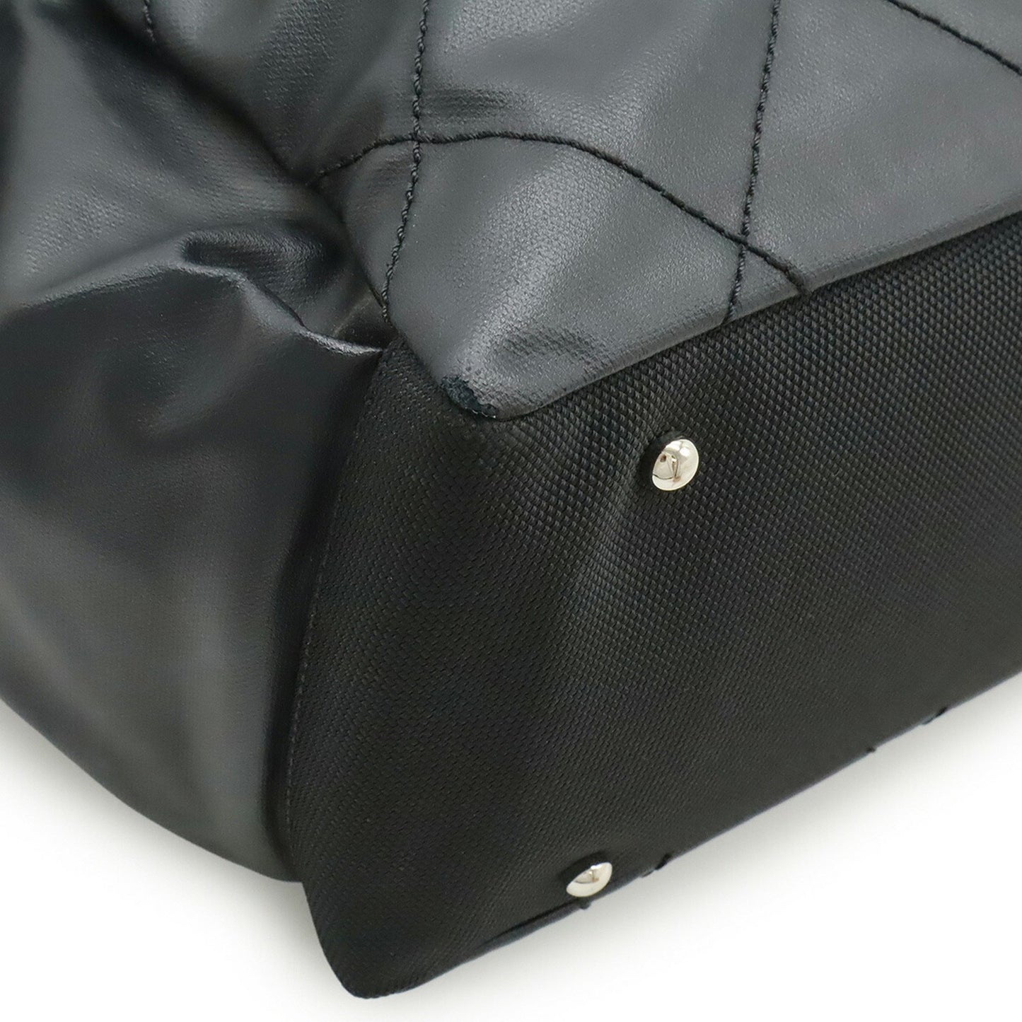 Chanel Coated Canvas Black Shoulder Bags
