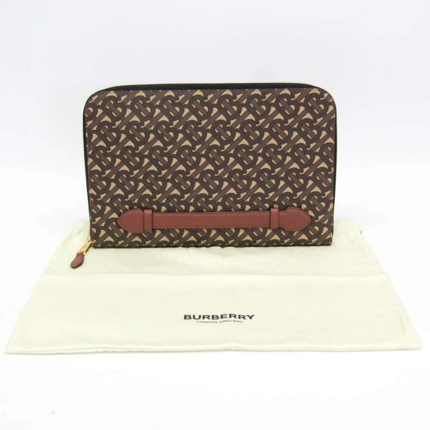 Burberry Pvc Brown Clutch Bags