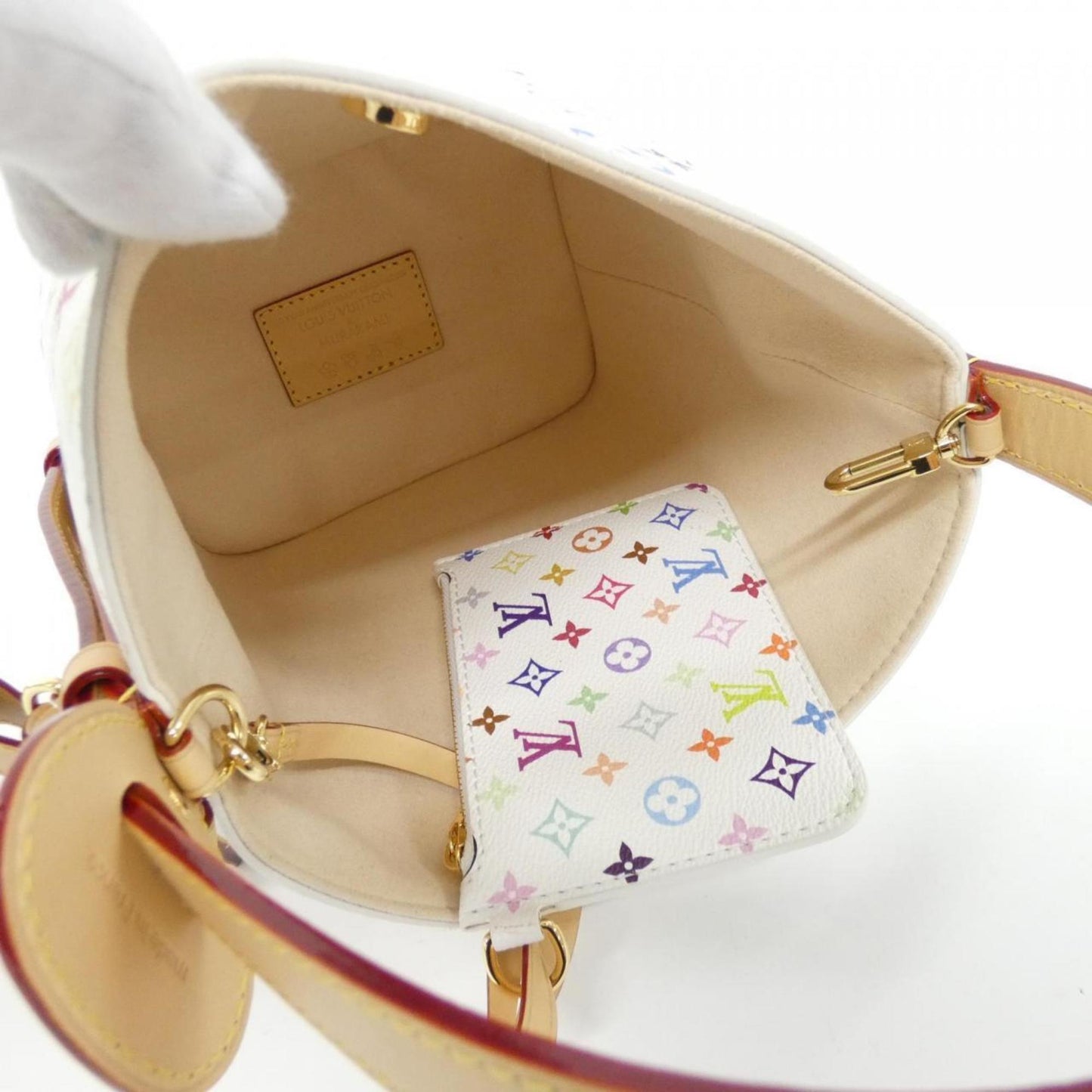 Louis Vuitton Coated Canvas White Shoulder Bags