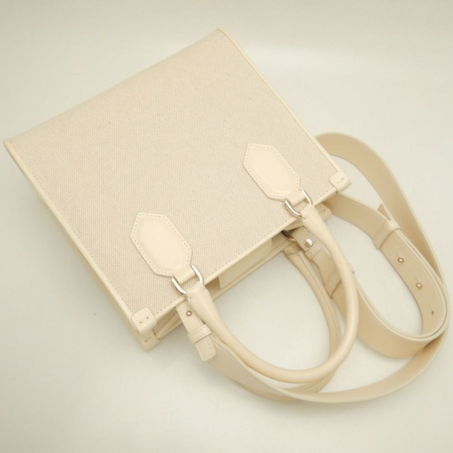 Bvlgari Canvas White Tote Bags