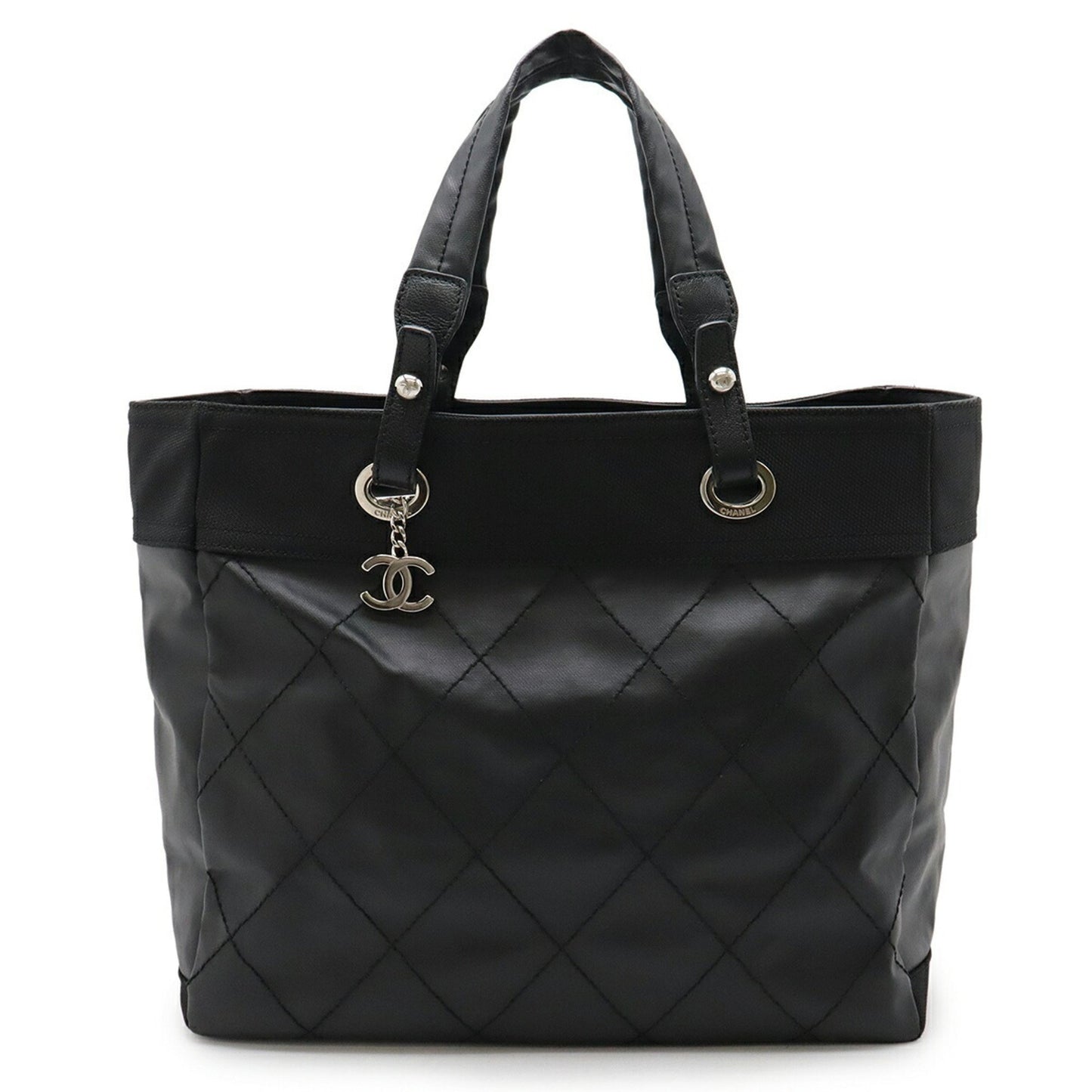 Chanel Coated Canvas Black Handbags