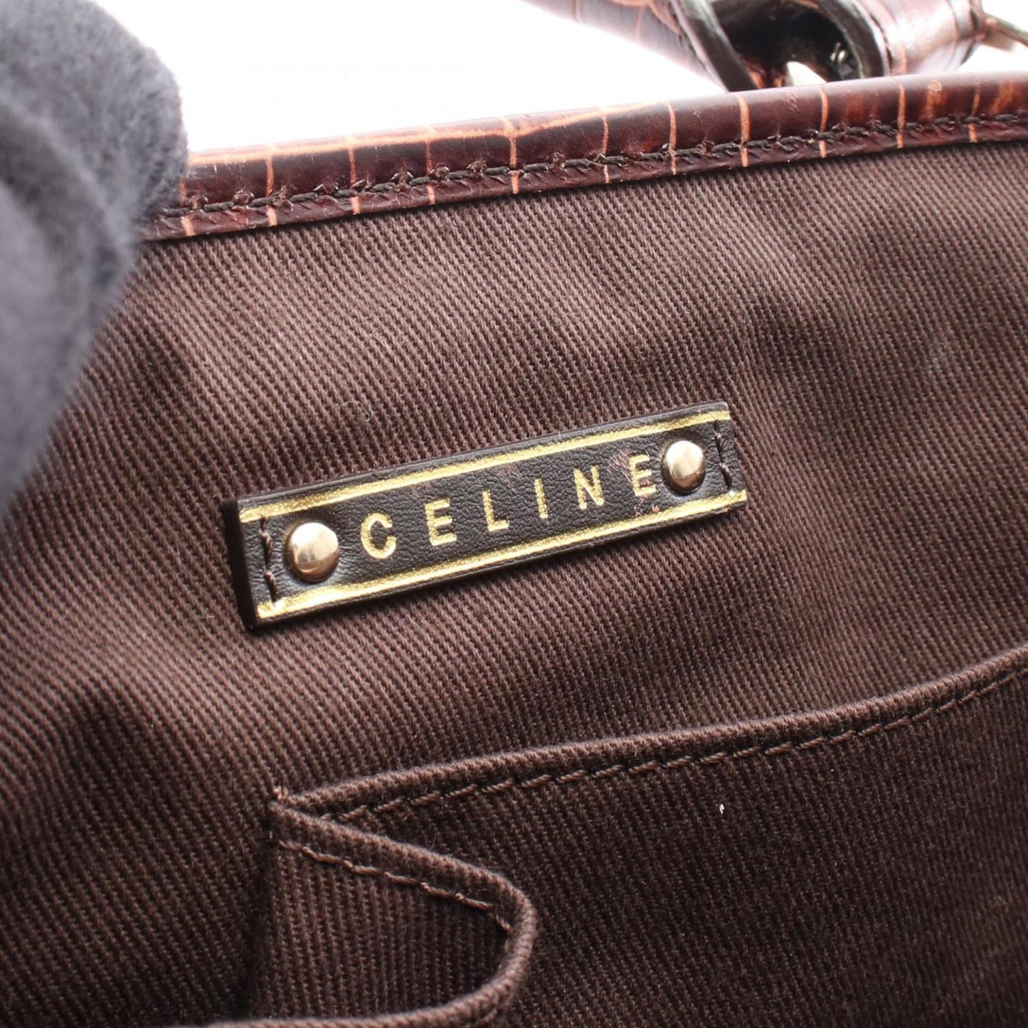 Celine Canvas Brown Handbags