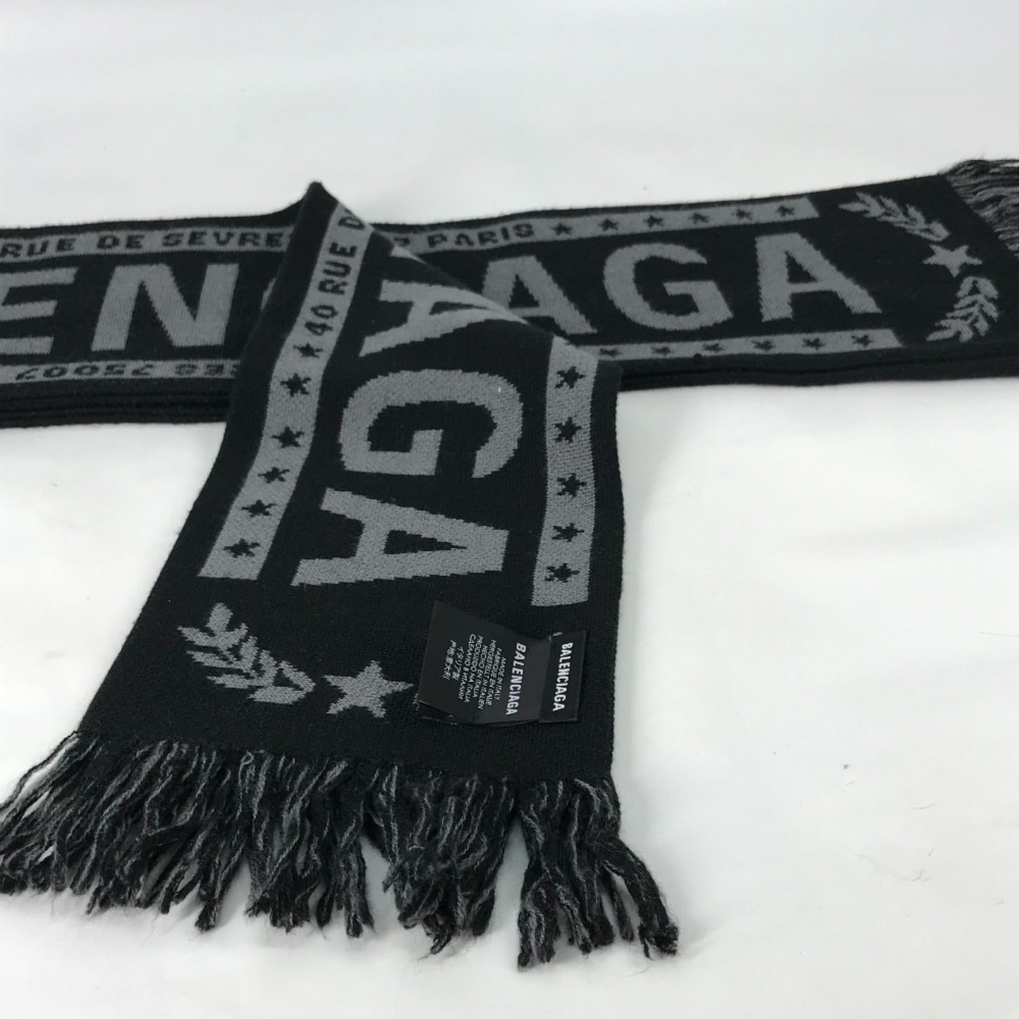 Balenciaga Wool Black Scarves