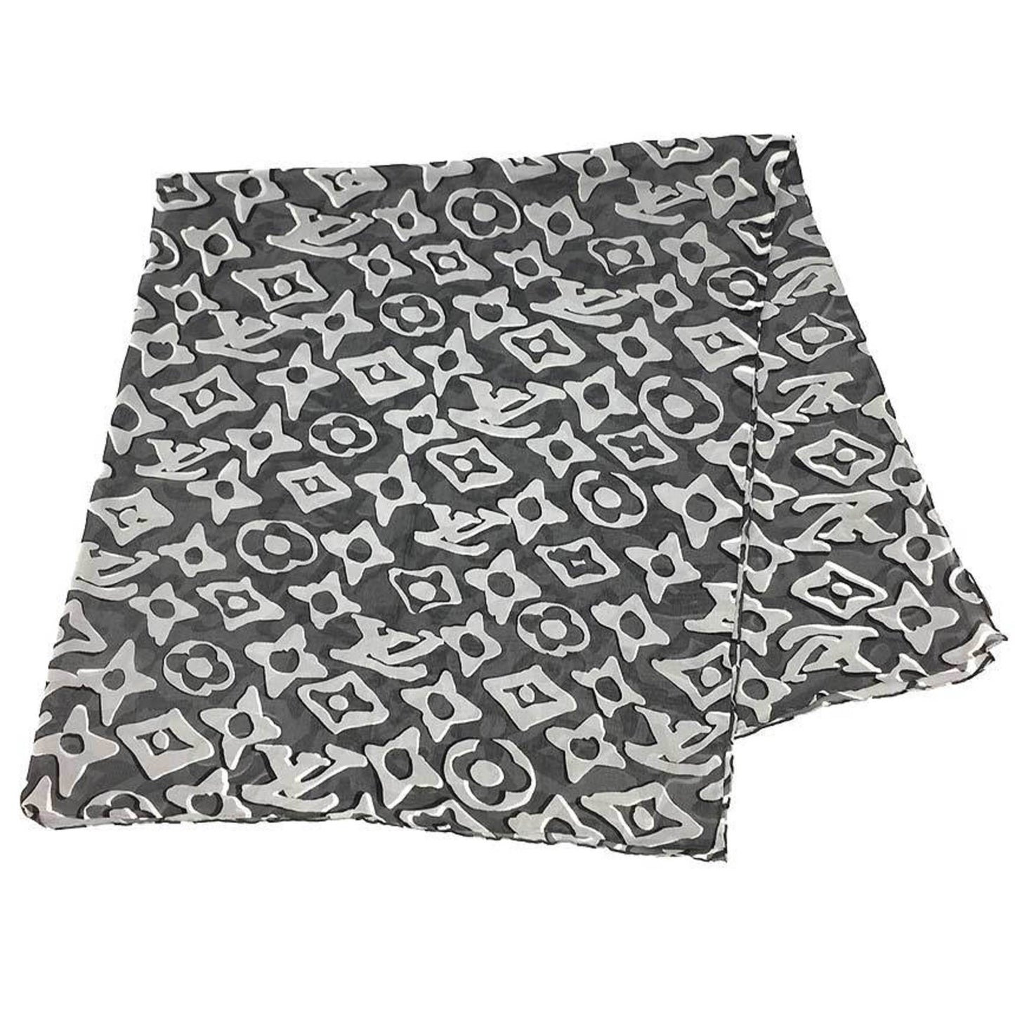 Louis Vuitton Monogram Canvas Black Scarves