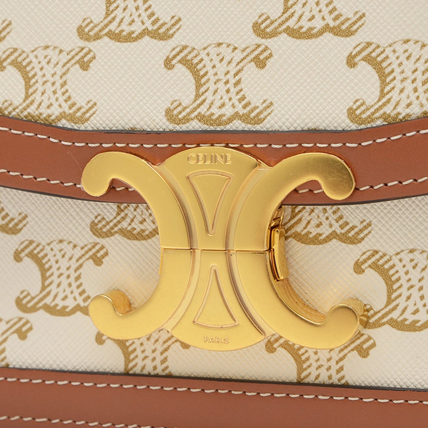 Celine Canvas Brown Shoulder Bags