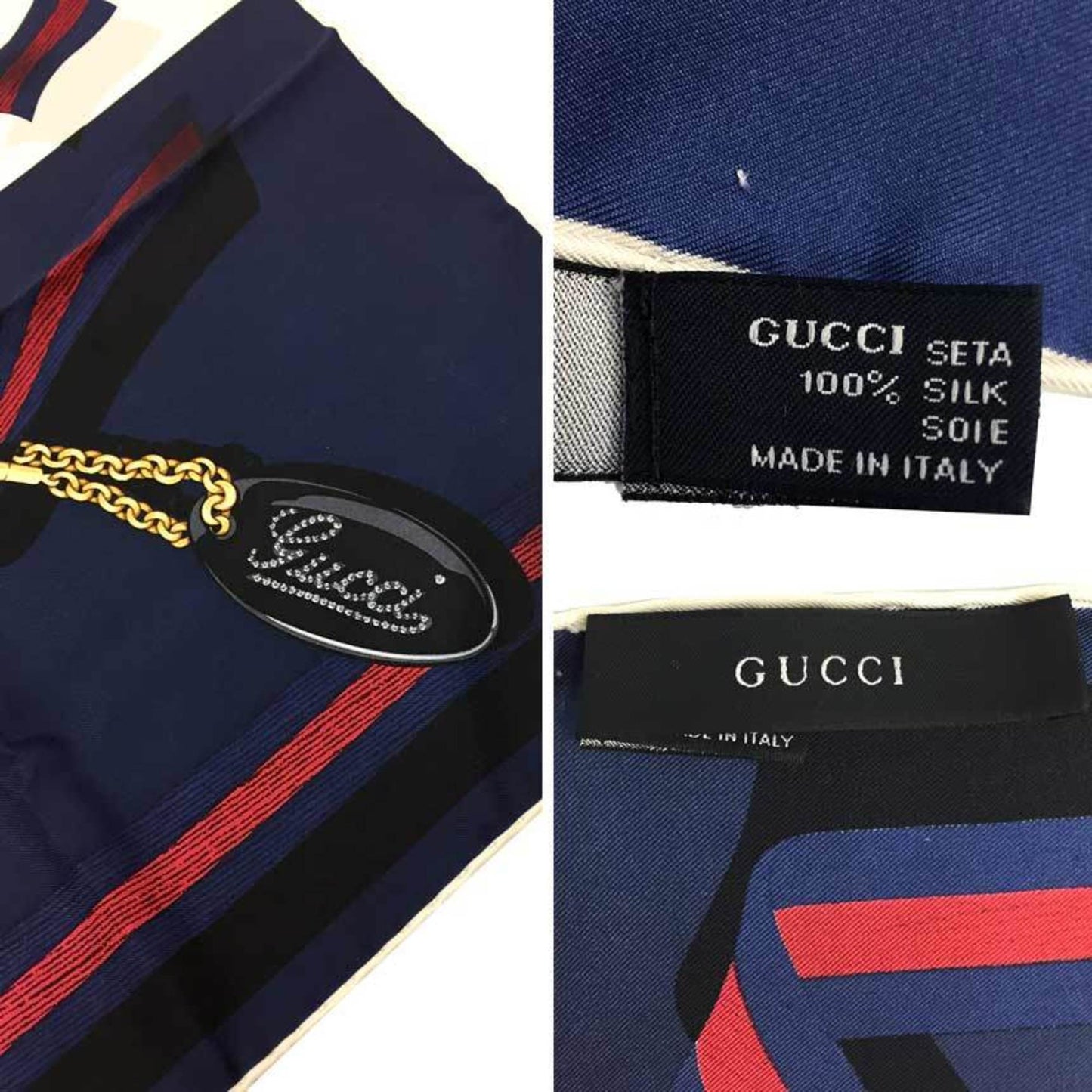 Gucci Silk Blue Scarves