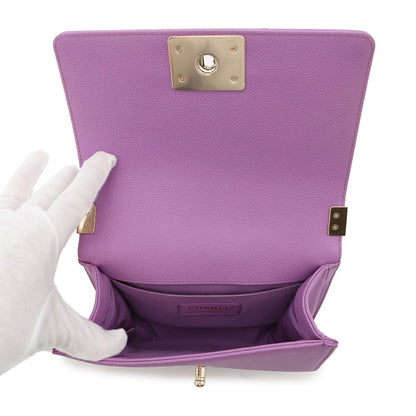 Chanel Calfskin Purple Shoulder Bags