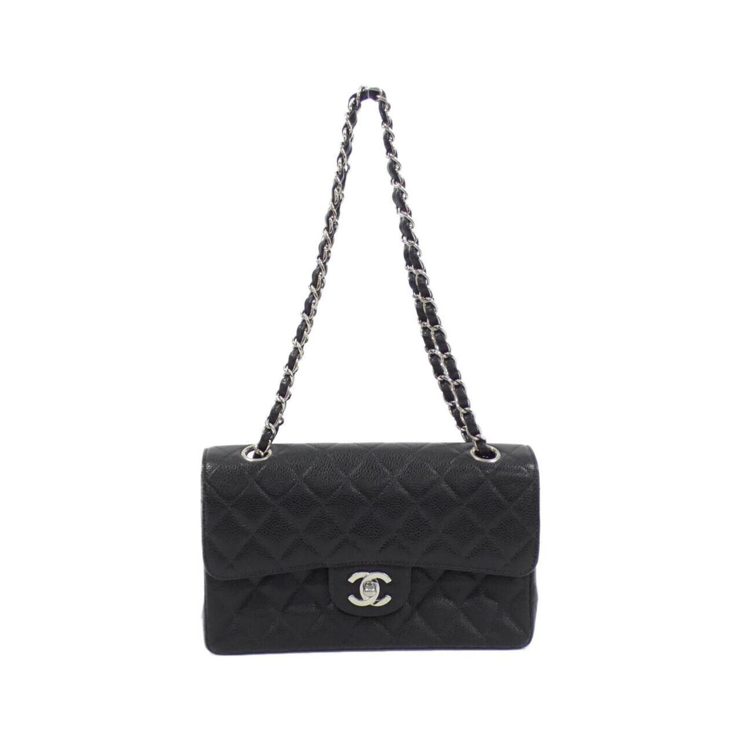 Chanel Calfskin Black Shoulder Bags