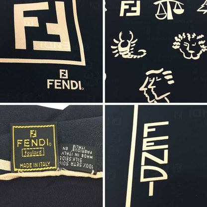 Fendi Silk Black Scarves