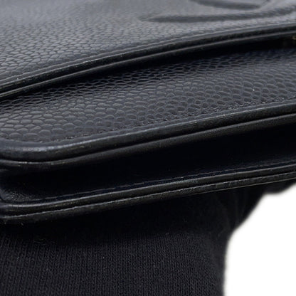Chanel Calfskin Black Shoulder Bags