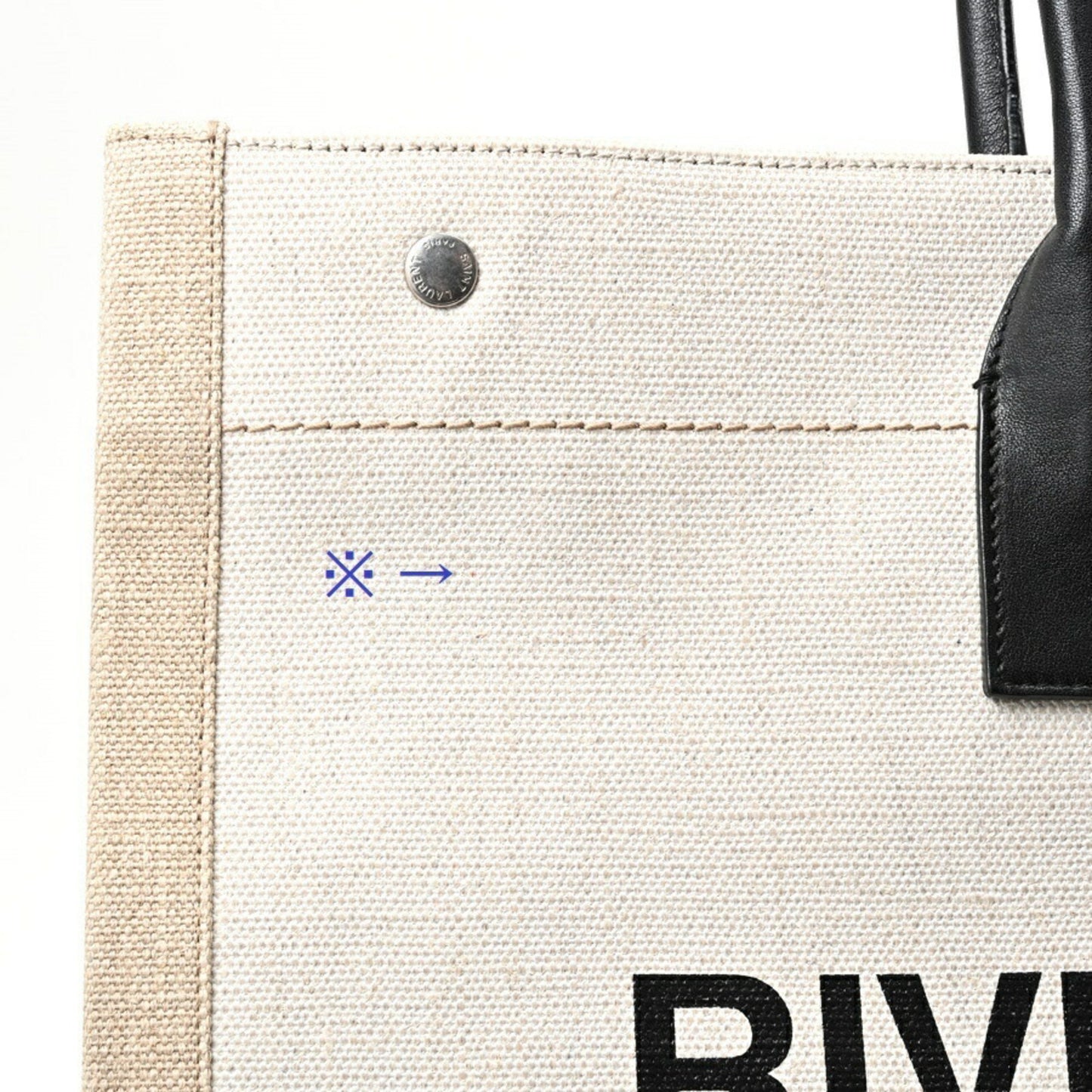 Saint Laurent Canvas White Tote Bags
