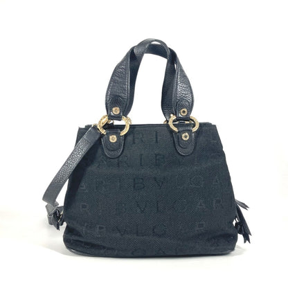 Bvlgari Canvas Black Handbags