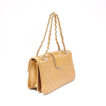 Chanel Patent Gold Shoulder Bags
