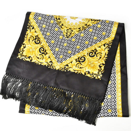 Versace Silk Black Scarves