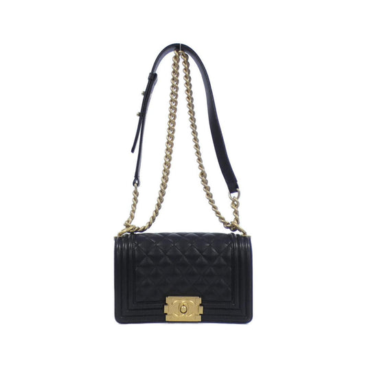 Chanel Calfskin Black Shoulder Bags