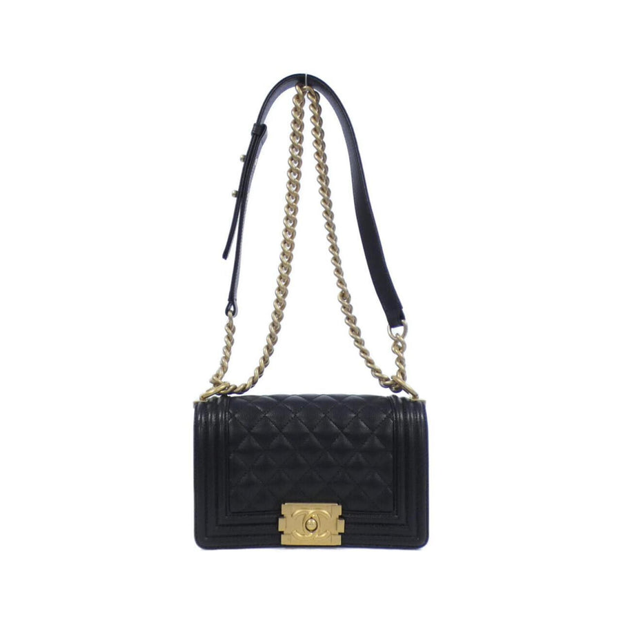 Chanel Calfskin Black Shoulder Bags