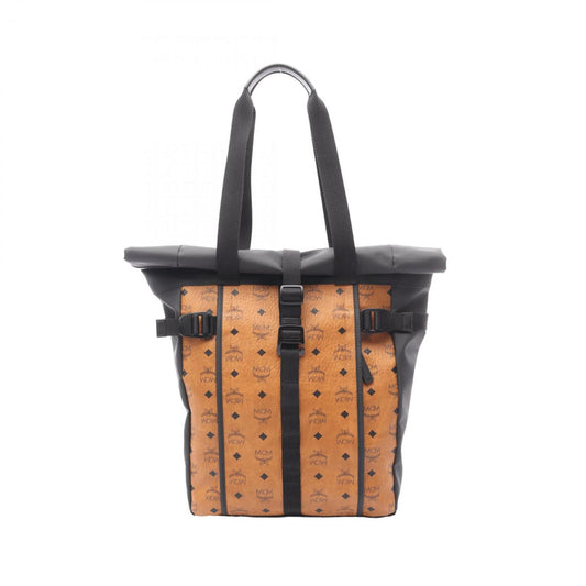Mcm Coated Canvas Black Tote Bags