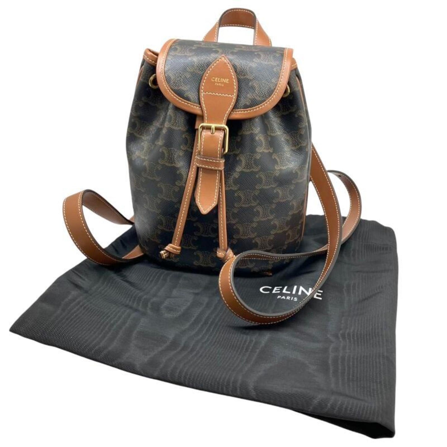 Celine Canvas Brown Backpacks
