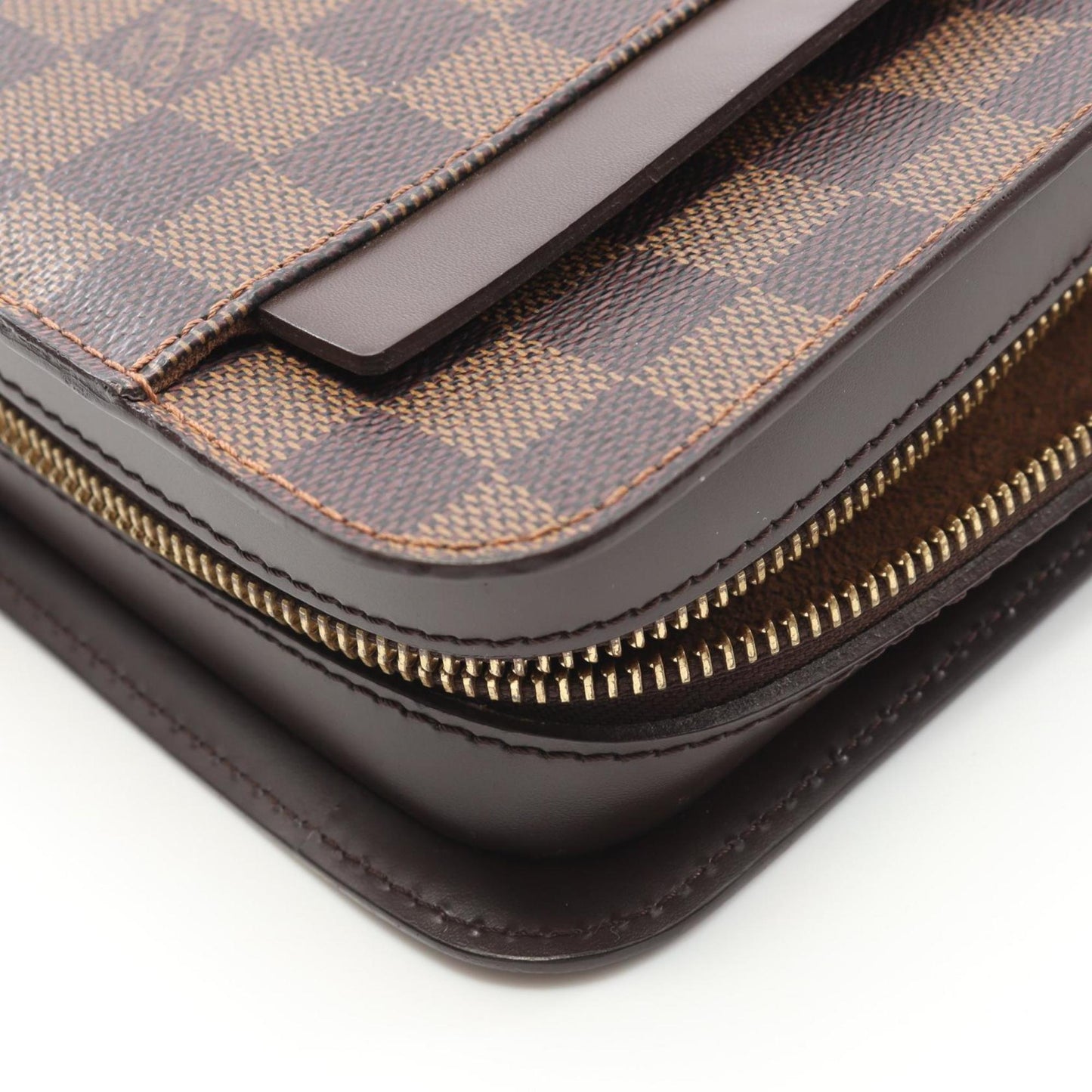 Louis Vuitton Coated Canvas Brown Clutch Bags