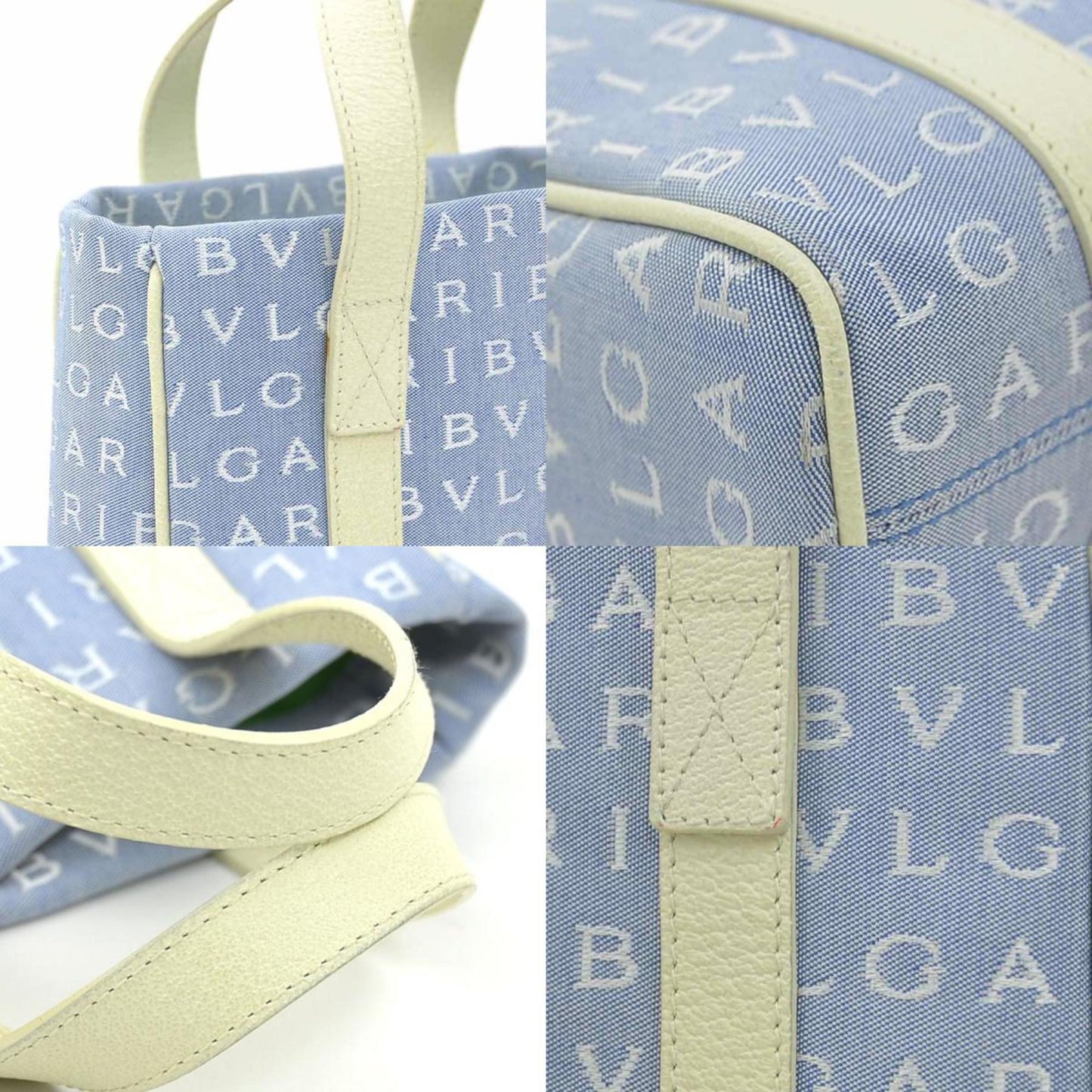 Bvlgari Canvas Blue Handbags