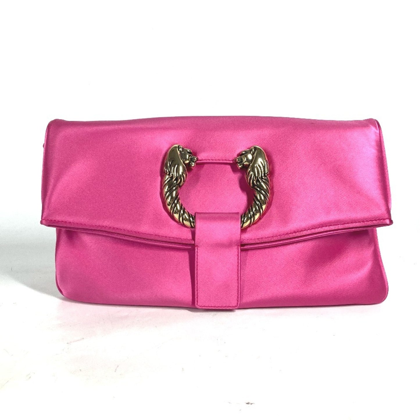 Bvlgari Satin Pink Clutch Bags