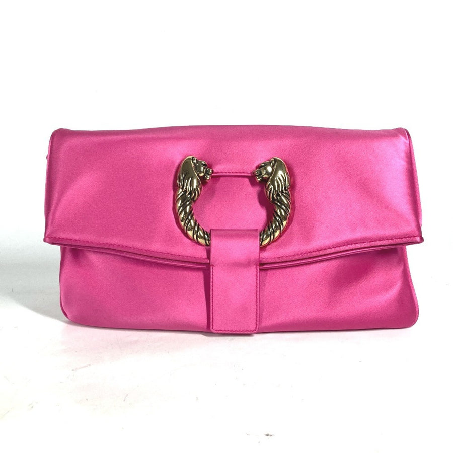 Bvlgari Satin Pink Clutch Bags
