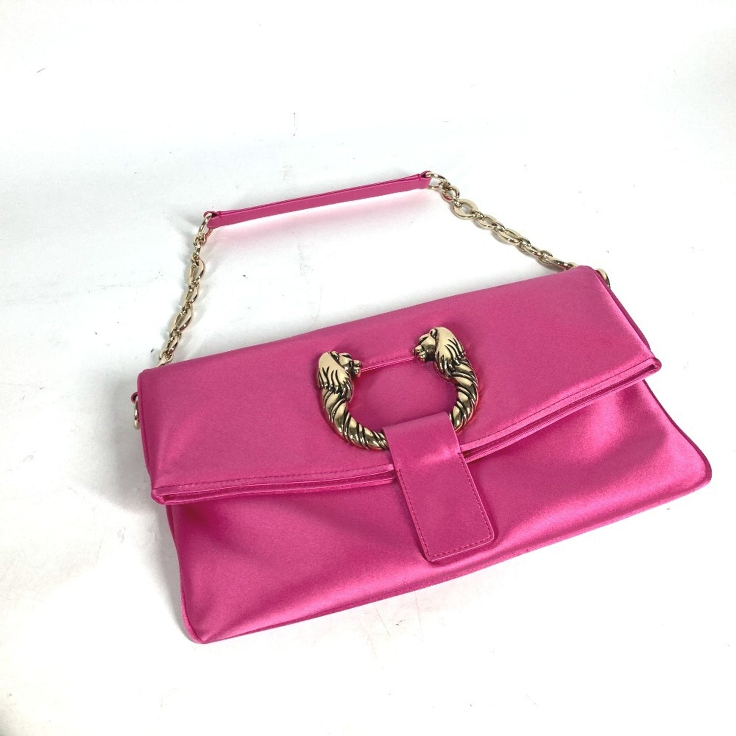 Bvlgari Satin Pink Clutch Bags