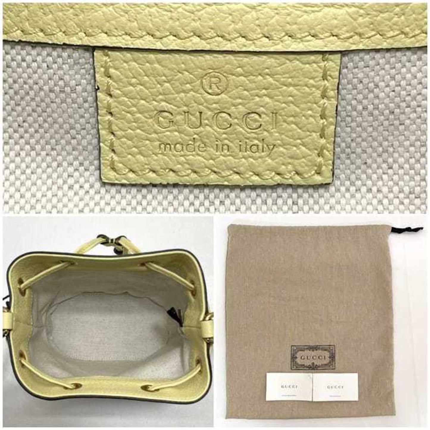 Gucci Canvas Yellow Shoulder Bags