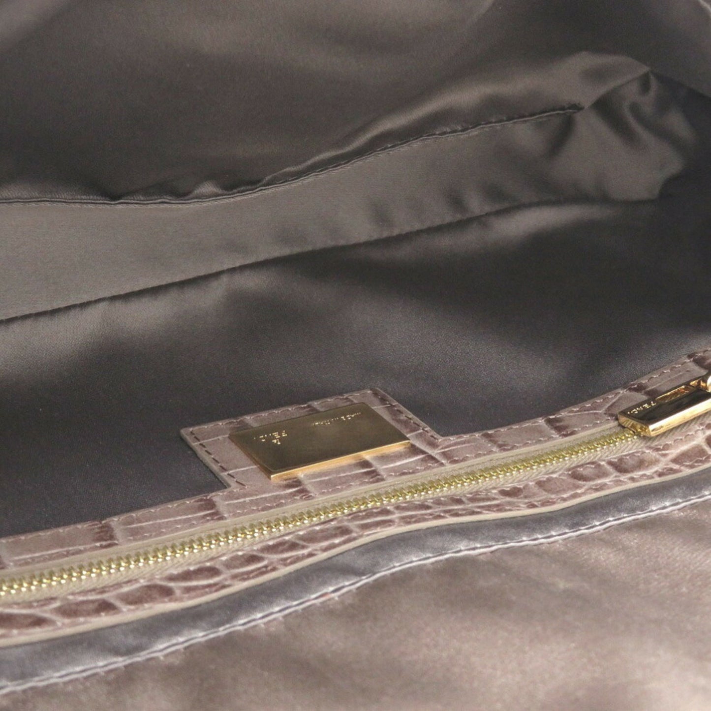 Fendi Satin Gray Handbags