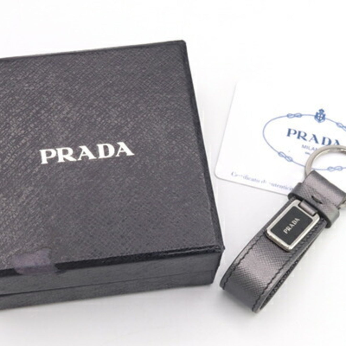 Prada Others Gray Key Rings
