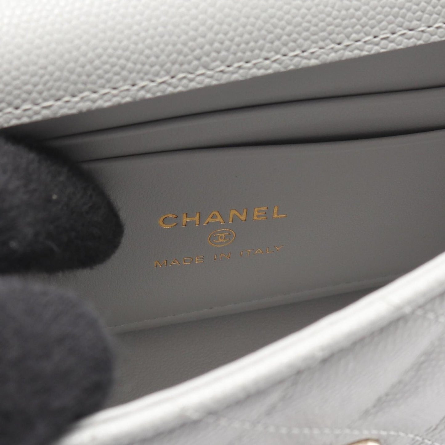 Chanel Calfskin Gray Shoulder Bags