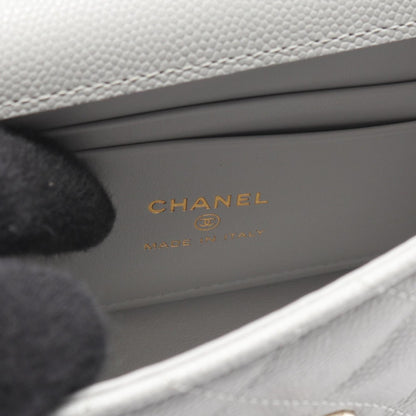 Chanel Calfskin Gray Shoulder Bags