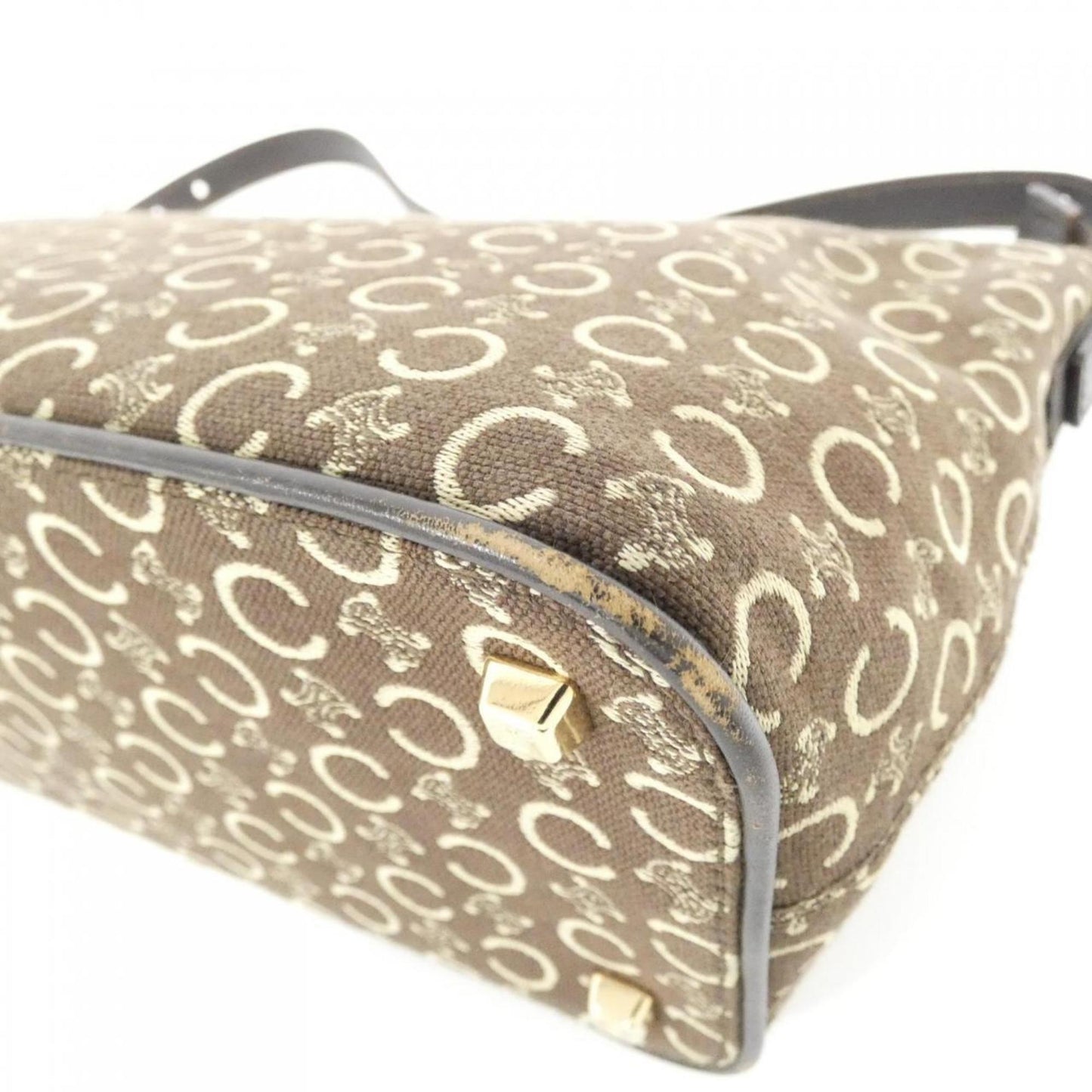 Celine Canvas Brown Shoulder Bags
