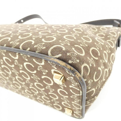 Celine Canvas Brown Shoulder Bags