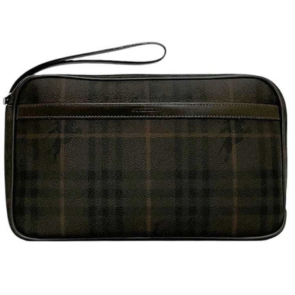 Burberry Pvc Brown Clutch Bags