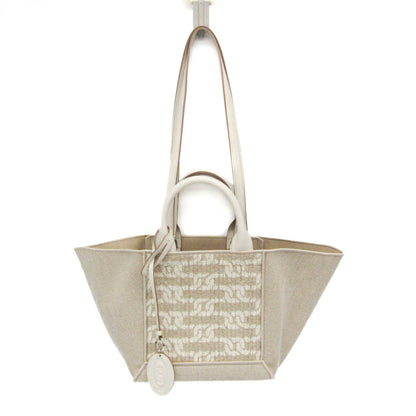 Tod's Linen Gray Handbags