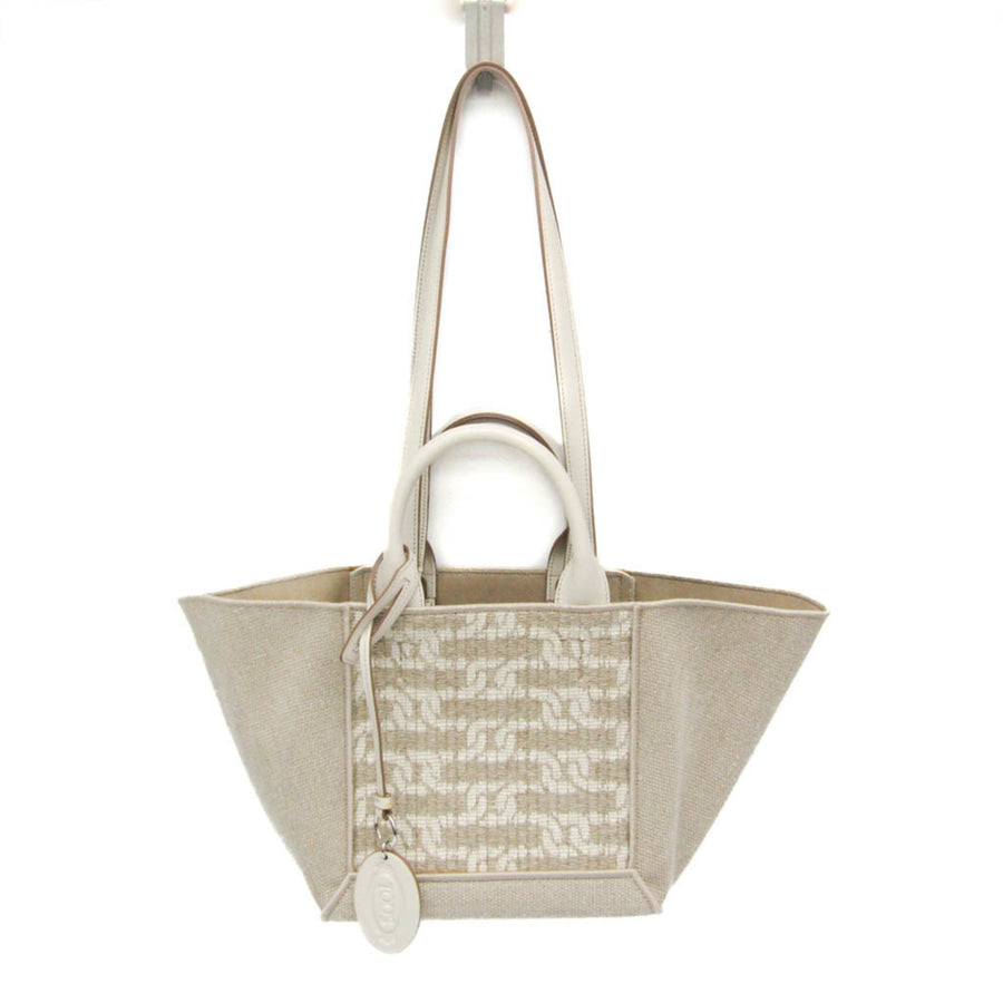 Tod's Linen Gray Handbags