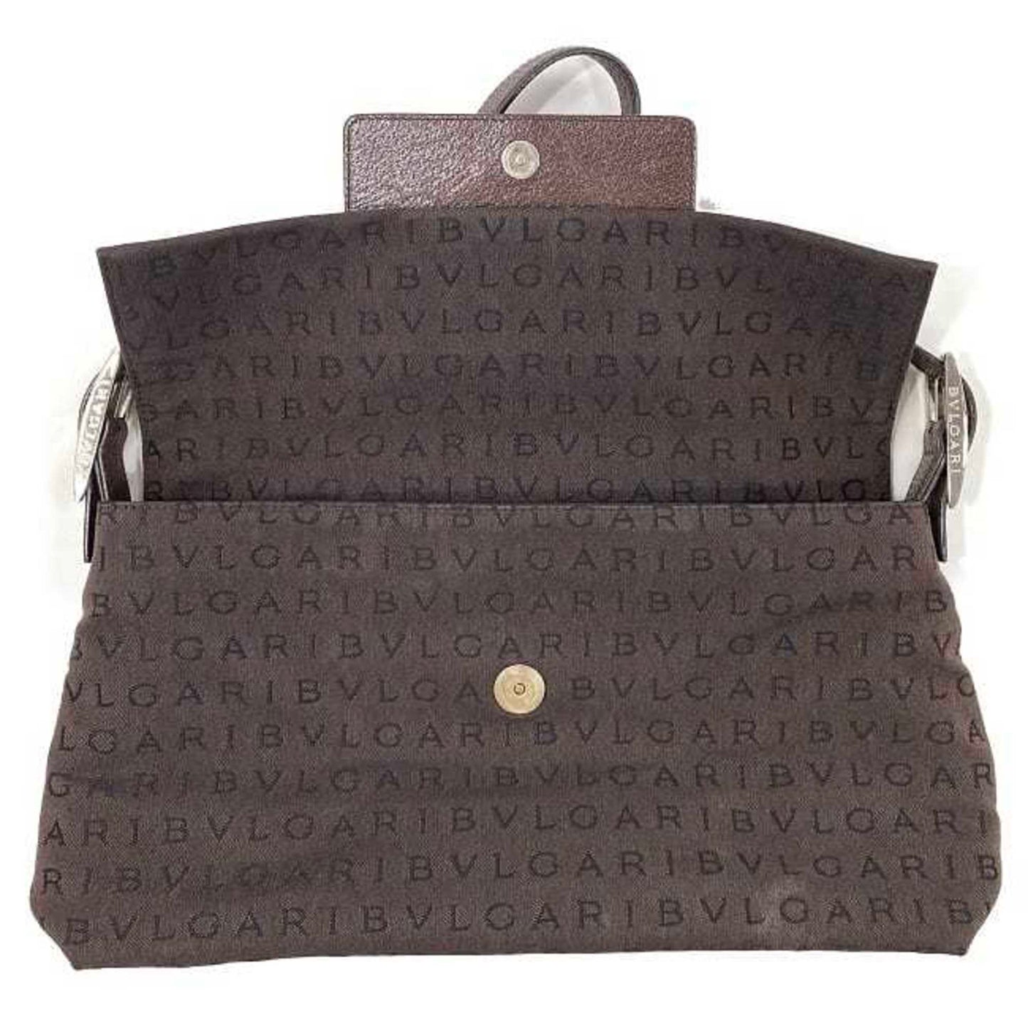 Bvlgari Canvas Brown Handbags