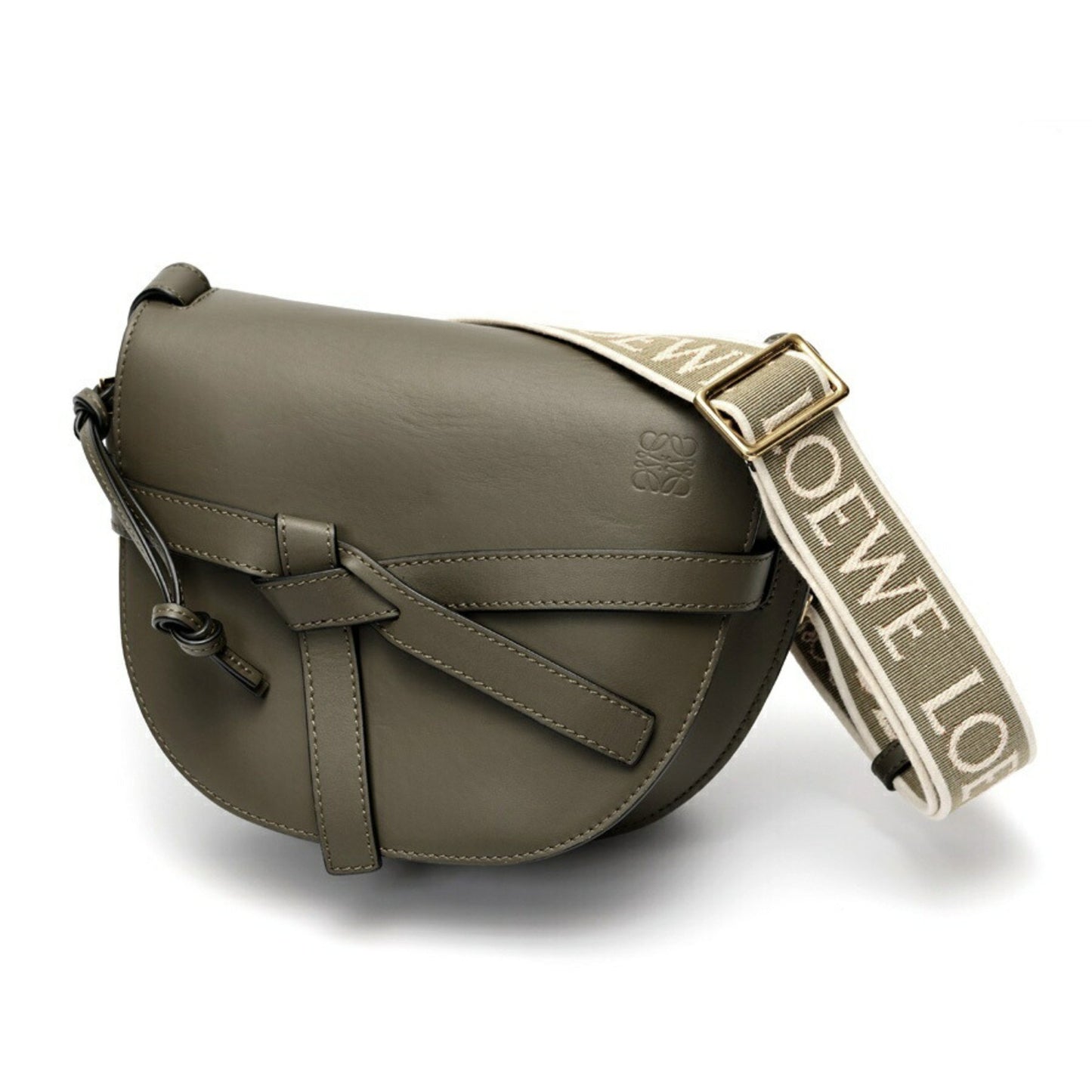 Loewe Woven Fabric Green Shoulder Bags