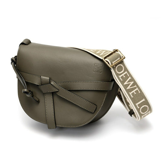 Loewe Woven Fabric Green Shoulder Bags