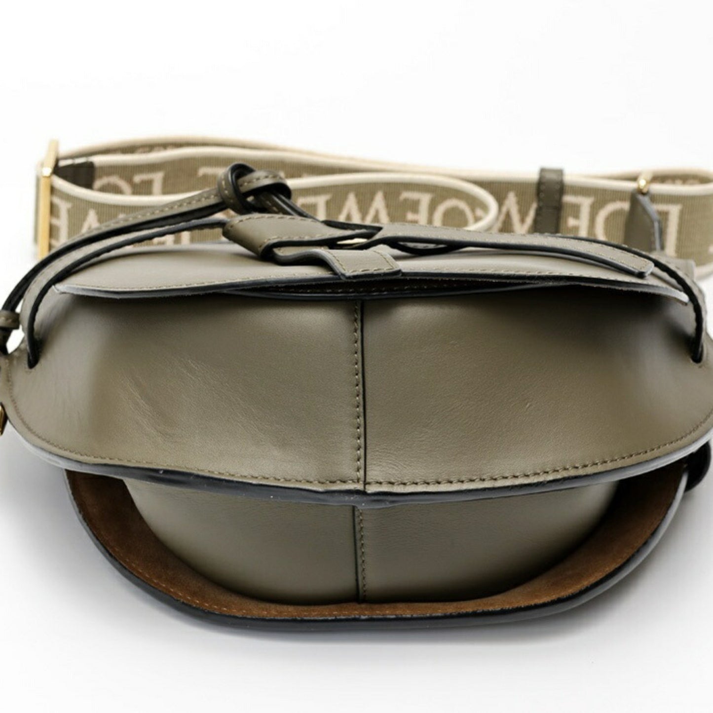 Loewe Woven Fabric Green Shoulder Bags