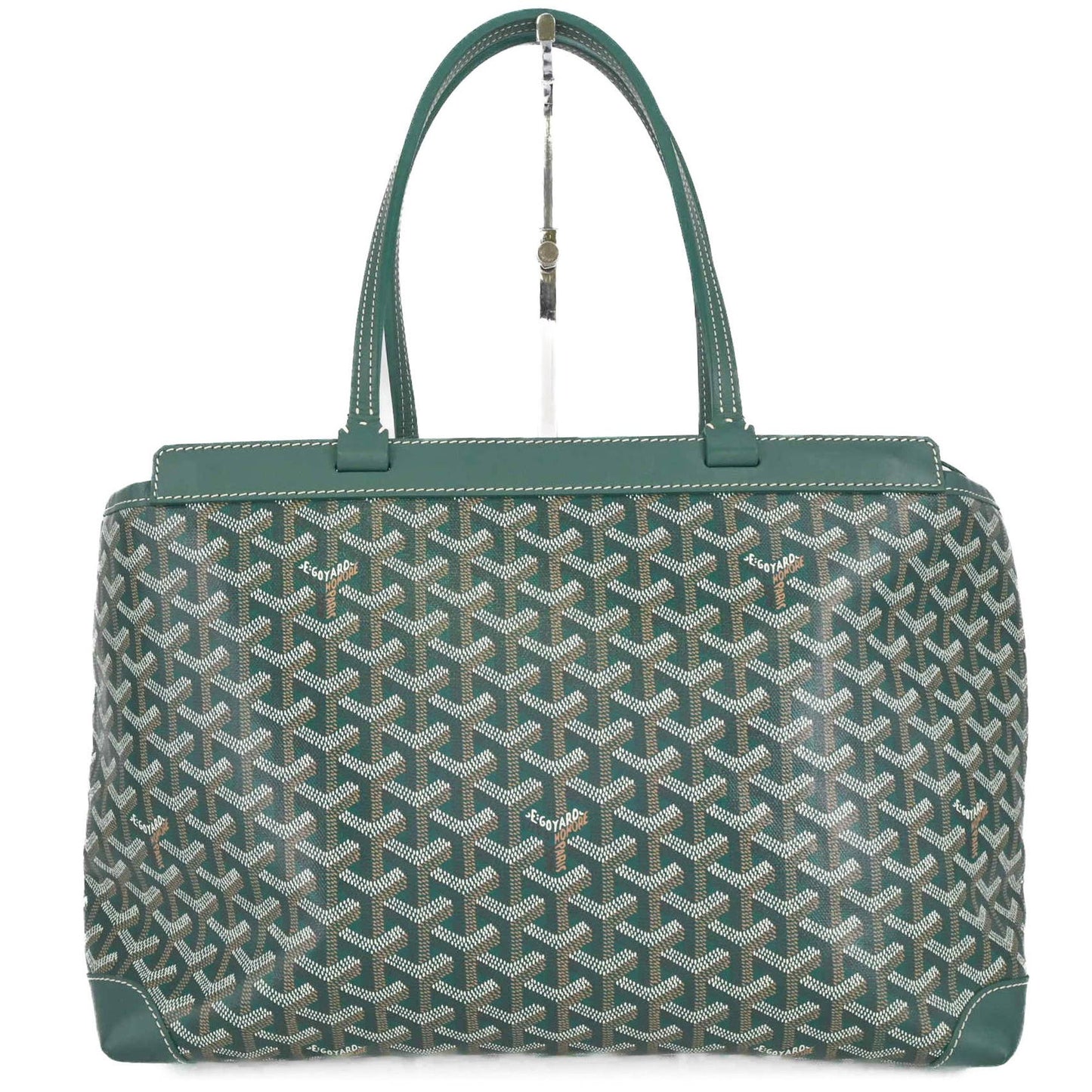 Goyard Coated Canvas Green Tote Bags