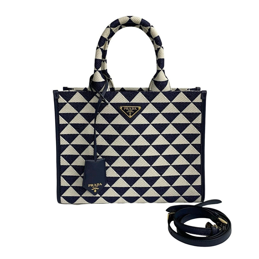 Prada Canvas Blue Handbags