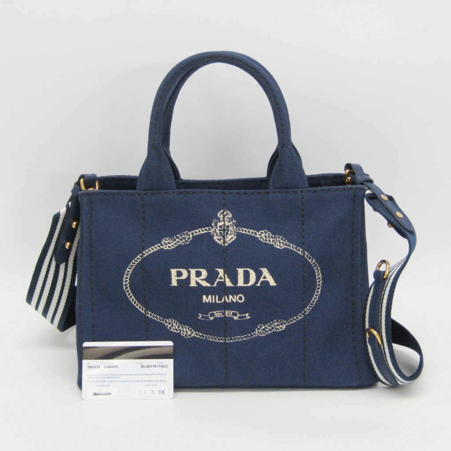Prada Canvas Blue Shoulder Bags