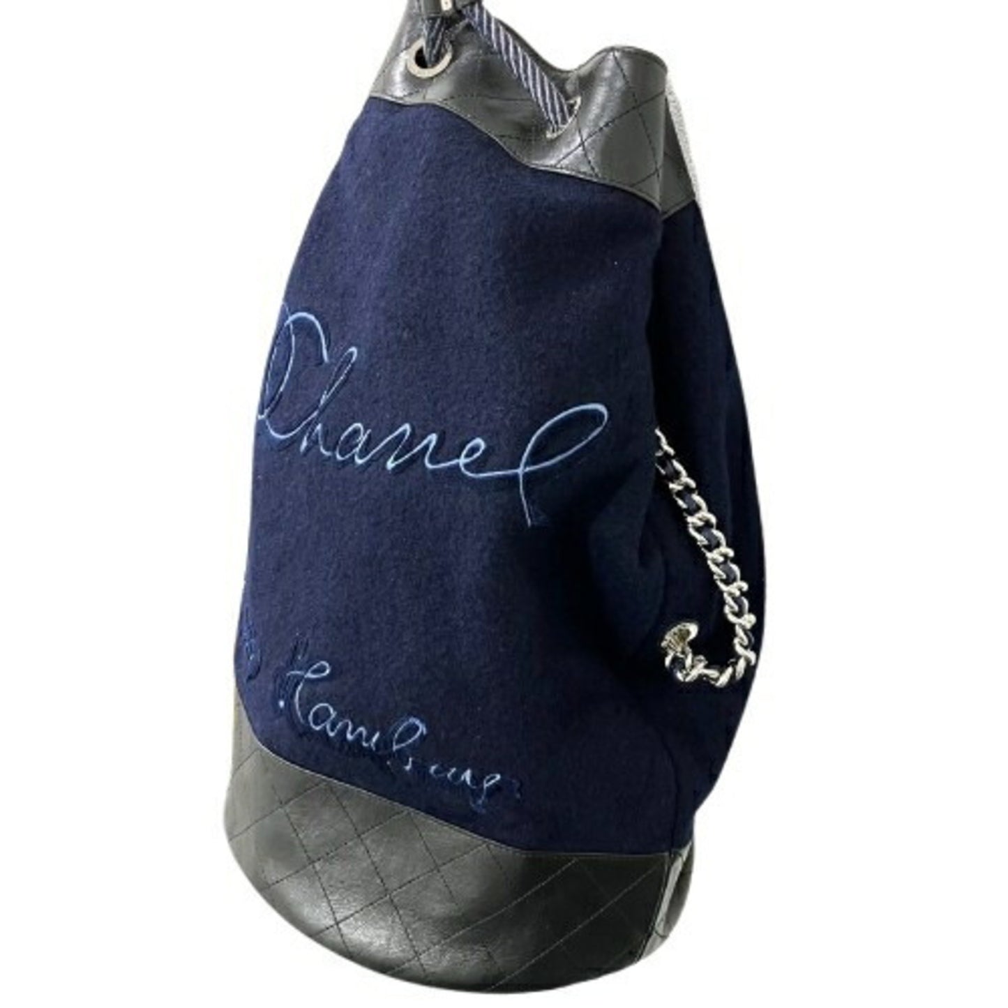 Chanel Wool Blue Shoulder Bags