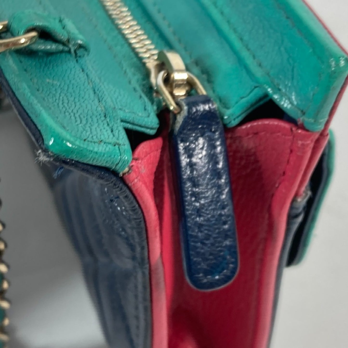 Chanel Calfskin Blue Shoulder Bags