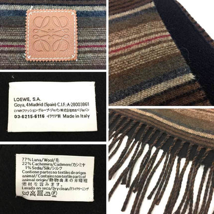 Loewe Wool Black Scarves