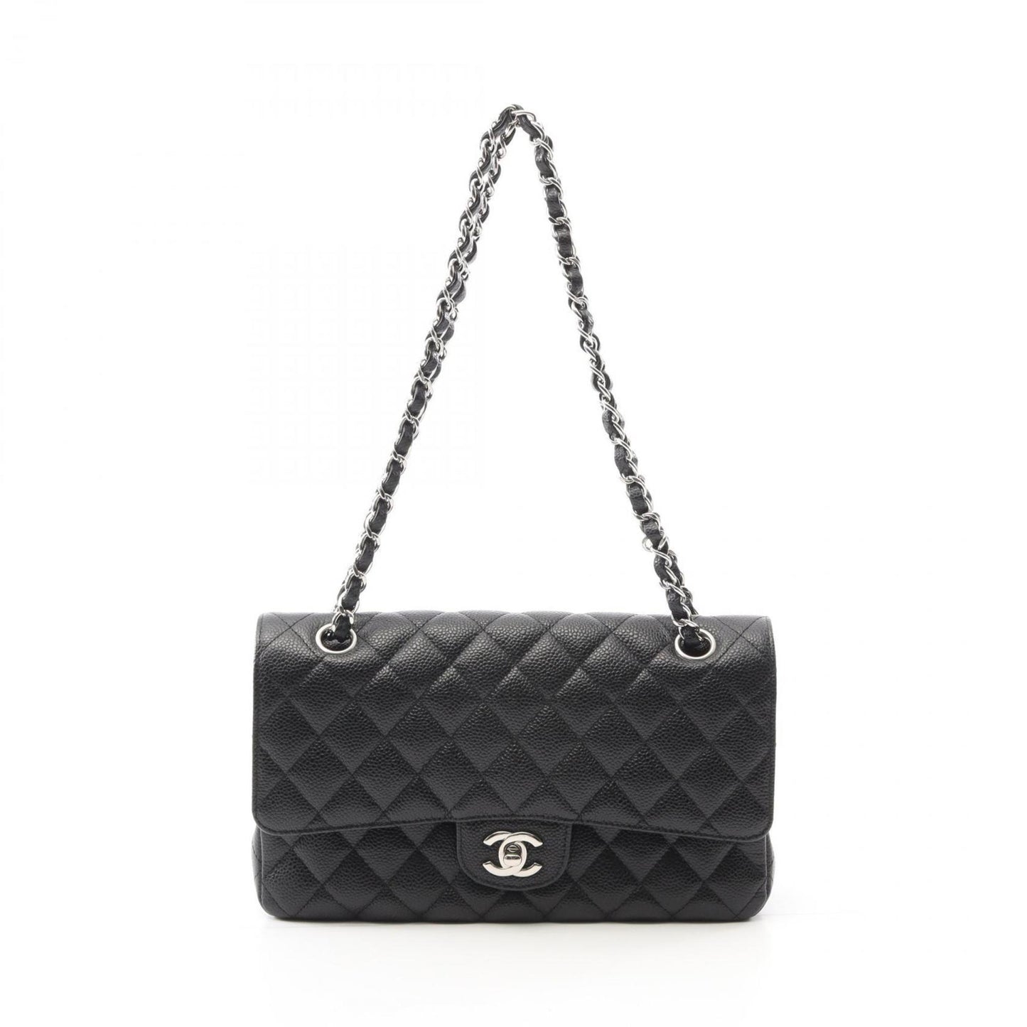 Chanel Calfskin Black Shoulder Bags